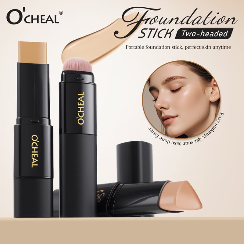 OCHEAL Cross-border Trade Double-ended Foundation Stick Nose Shadow Contour Cream Concealer Brightening Base Cream Southeast Asia TK