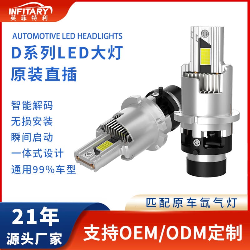 Car LED Headlight Direct Plug-in Integrated D1S LED Bulb D2S/D3S LED Car Light D4S/D4R Car Headlight