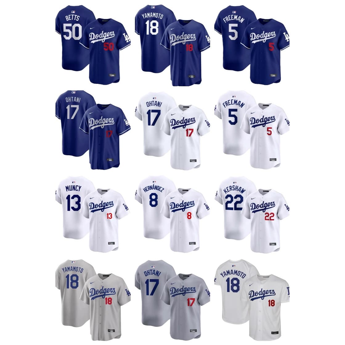 Wholesale MLB Dodgers #5 #11 #13 #37 #50 #18 #17 Ohtani baseball jacket