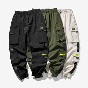 Cargo Pants for Men, Spring and Summer New Loose Plus Size Tapered Pants, Ins Casual Multi-Pocket Long Pants