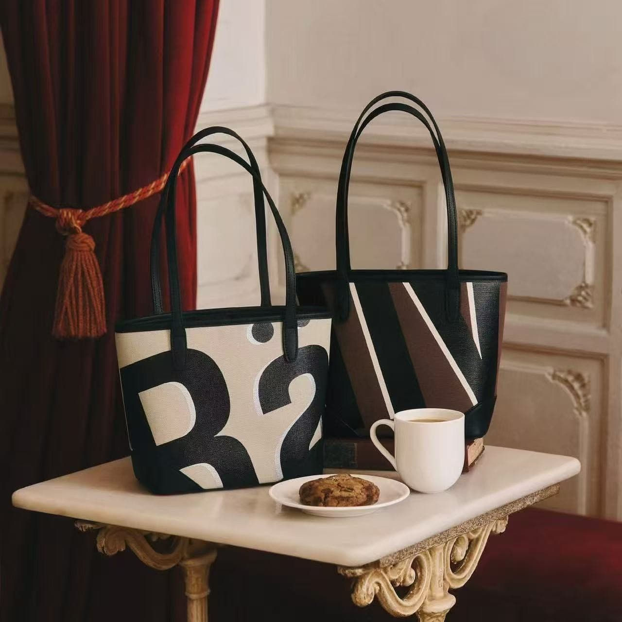 2025 Autumn New Rally Niche Versatile Fashion Commuter Letter Print Shoulder Handheld Mini Tote Bag