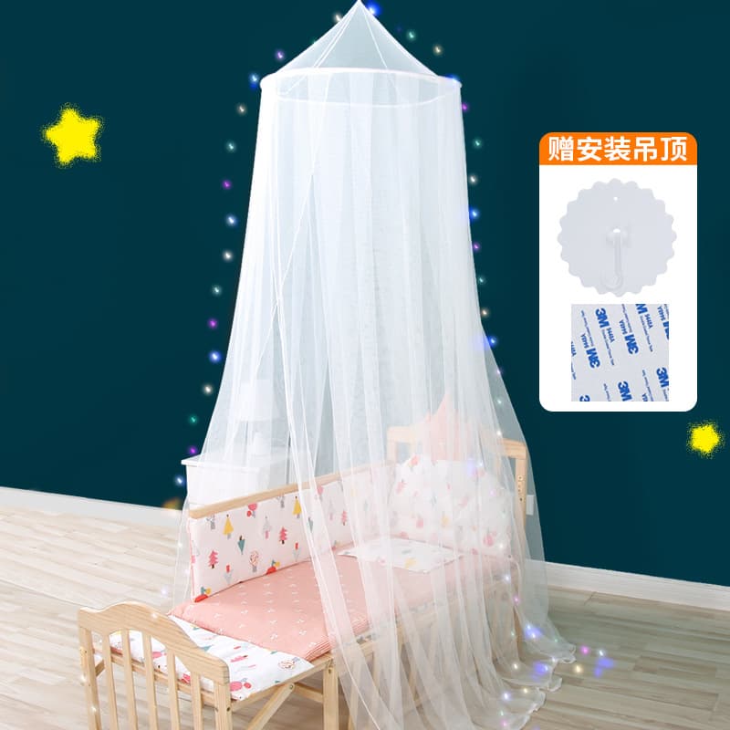 Children's Crib Mosquito Net Full Cover Universal No Installation Princess Newborn Baby Light-Blocking Floor