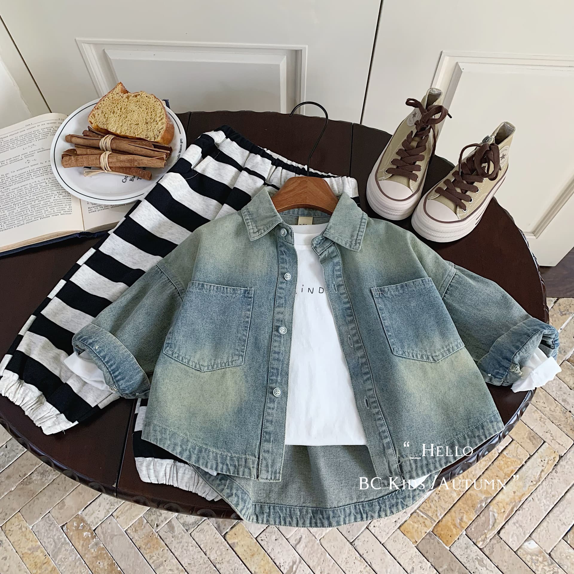 Kids' Denim Shirt 2025 Autumn New Arrival Boys Retro Versatile Jacket Korean Style Denim Shirt Trendy G0370
