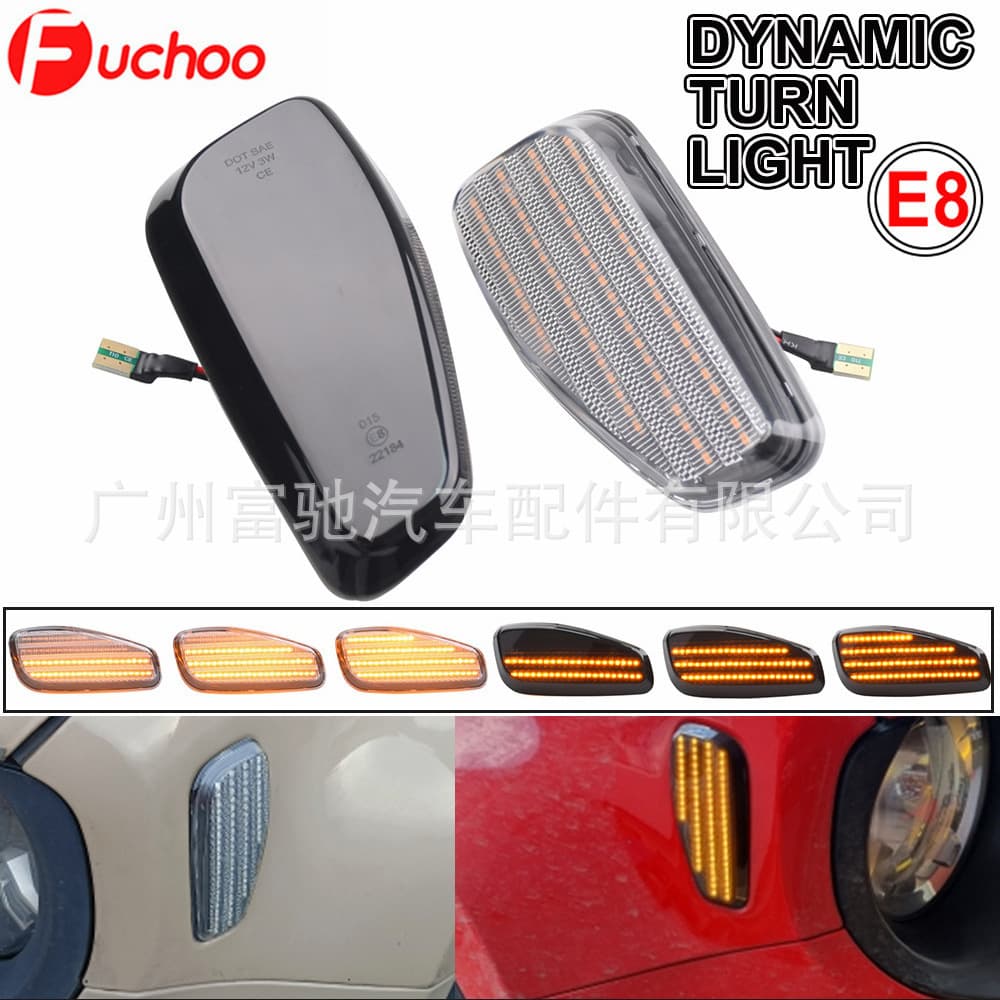 LED Sequential Turn Signal Side Marker Light for Jeep Renegade Bu 2014-2021 Left Hand Drive Front Fender