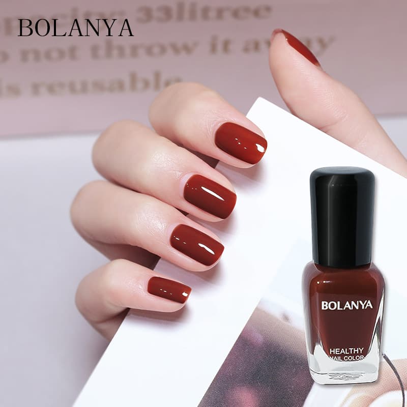 BOLANYA nude nail polish, no-bake, quick-drying, long-lasting, tear-off, water-based, odor-free, matte nail polish