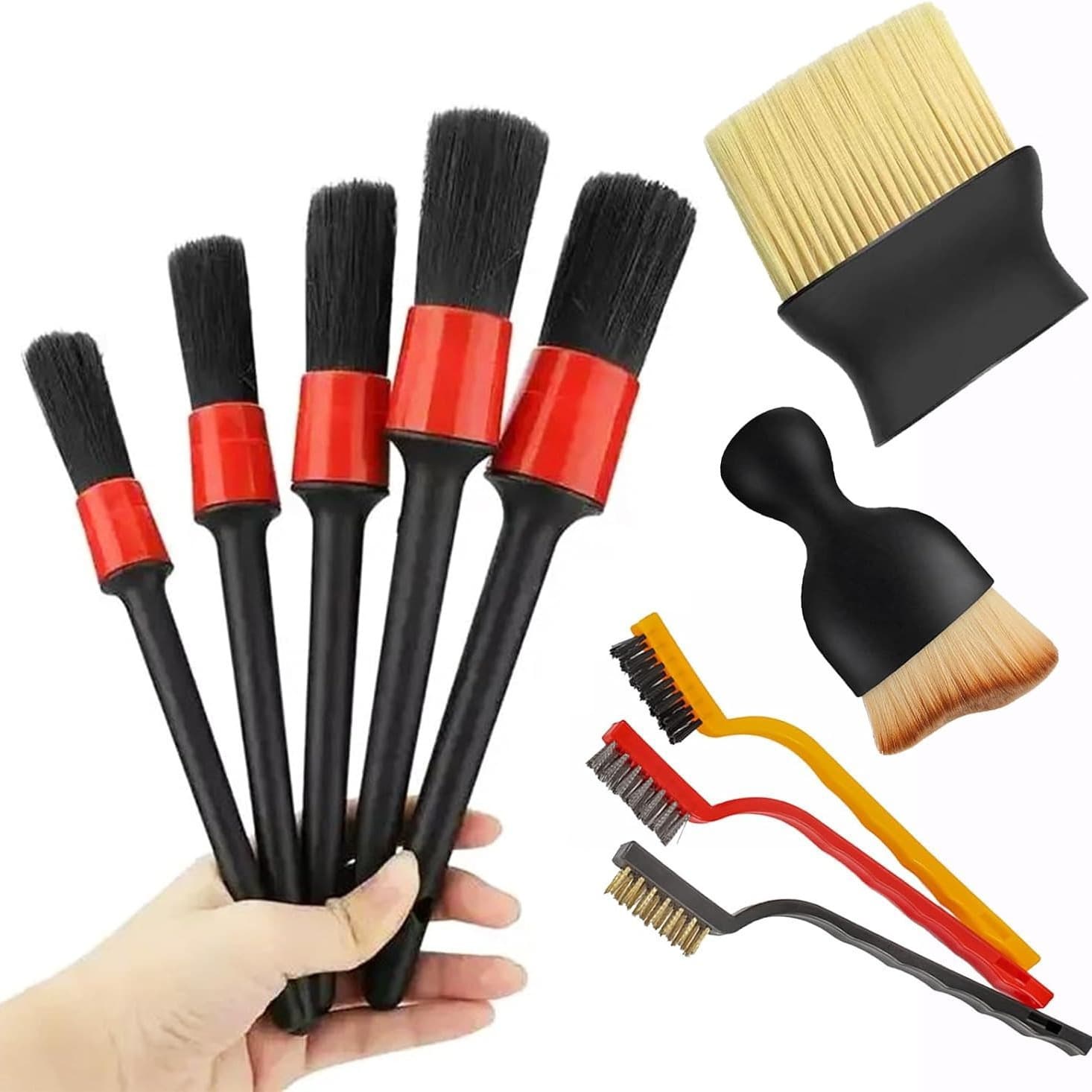Car Detail Cleaning Brush Soft Bristle Wheel Hub Interior Gap Brush Car Vent Tool
