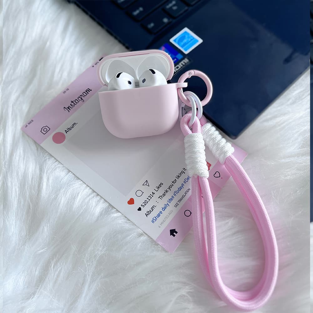 Cherry Pink Compatible with Apple AirPods Pro 3 Case AirPods 4th Generation Protective Cover Headphone Case