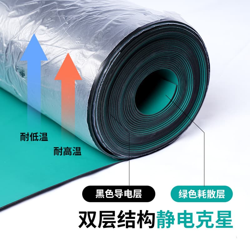 Factory direct anti-static table mat green 2mm 3mm 5mm laboratory desktop maintenance anti-static table mat