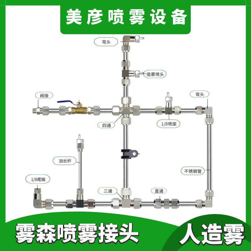 Misting Equipment Fog System Accessories Artificial Fog Machine Spray Pipe Ruby Nozzle Base Fog Making Core Threaded