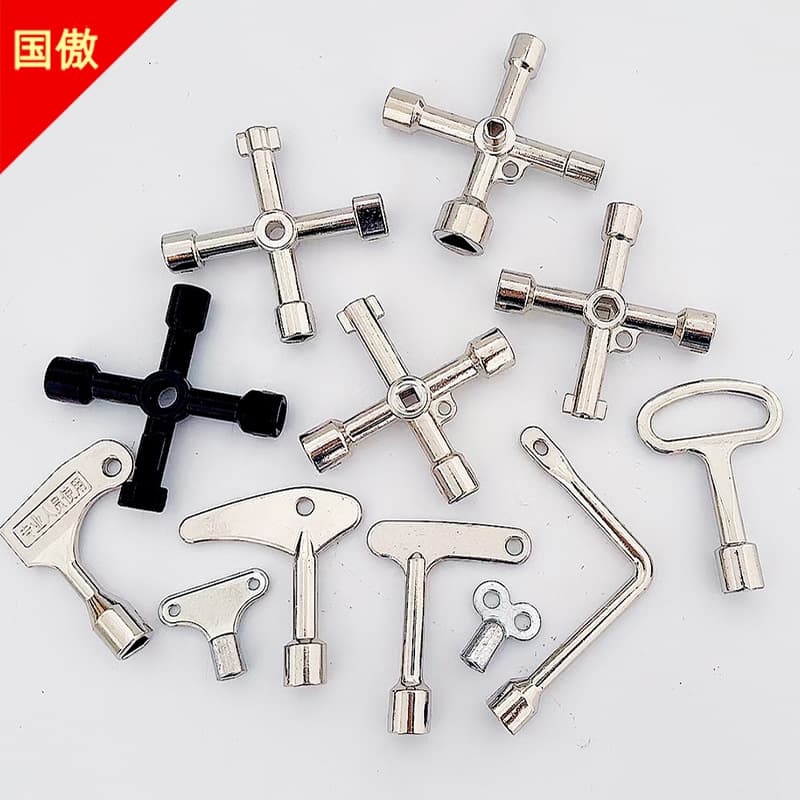 4-in-1 Cross Electric Control Cabinet Elevator Cross Key Wrench Water Meter Valve Key Inner Triangle Wrench