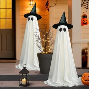 Halloween Decoration Outdoor Halloween Indoor Decoration DIY Ghost Set Decorative Remote Control Light String Spooky Decor