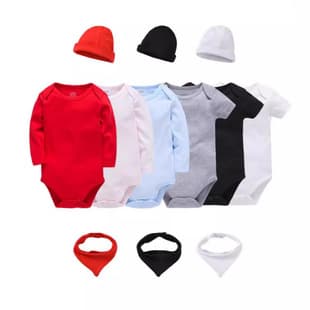 Cross-Border Solid Color Baby Onesie, Short-Sleeve Infant Bodysuit, Class A Boys Girls Plain Romper Manufacturer