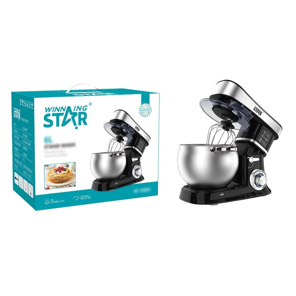 Winning Star Cross-Border Home 6L Dough Mixing and Whipping Multi-Function Stand Mixer