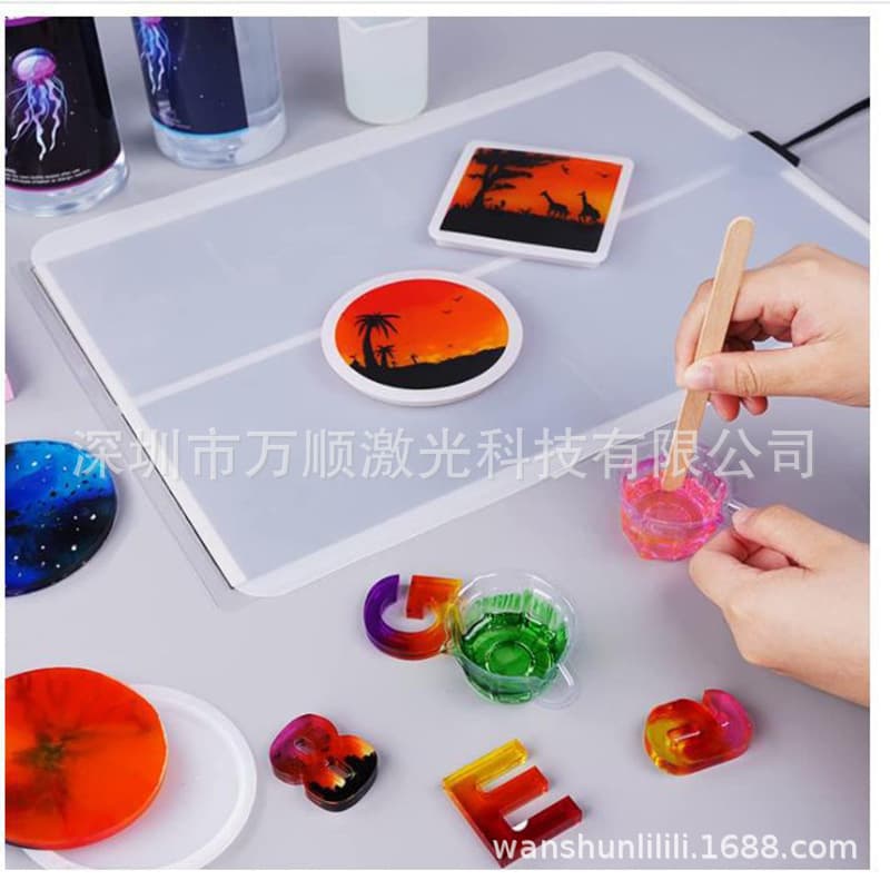 4th Generation New Digital Display Temperature Control Timer Resin Heating Mat Rapid Resin Curing Machine with Silicone Pad Quick Dry Mat