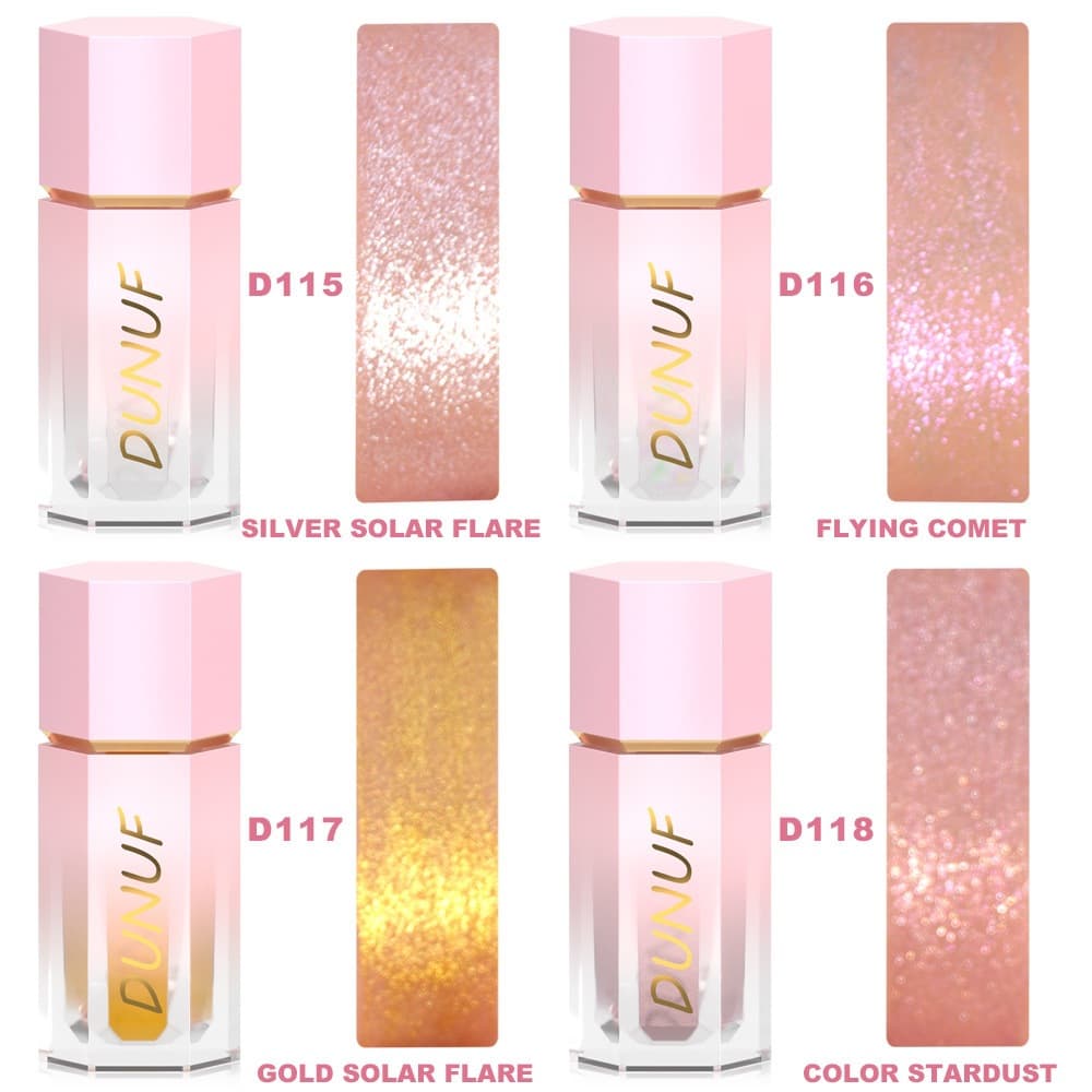 DUNUF 4-Color Liquid Highlighter Contour Body Shimmer Glitter for Export to Amazon Cross-Border