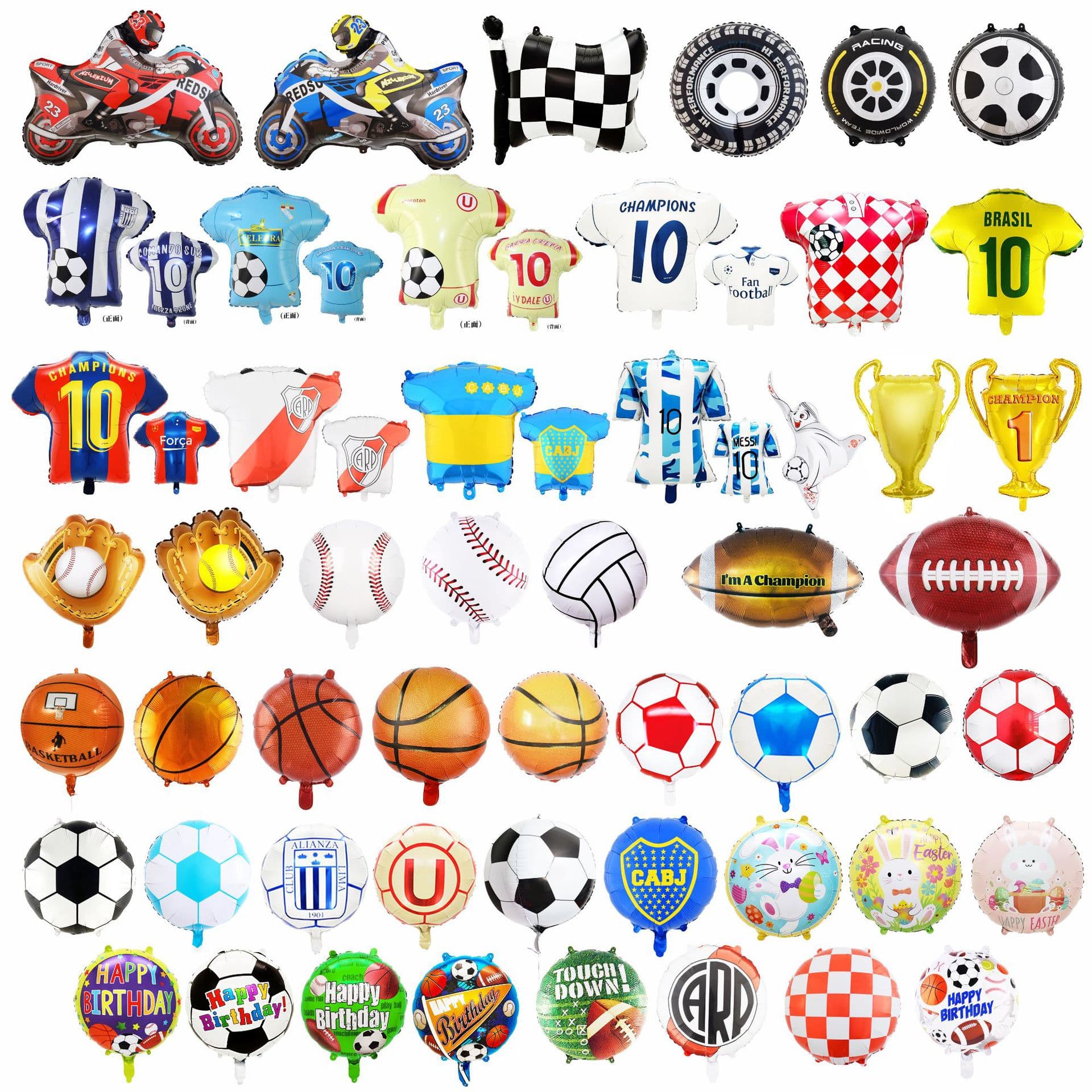 Cross-border E-commerce New World Cup Football Aluminum Foil Balloon Sports Athletic Mini Jersey Uniform Party Decoration