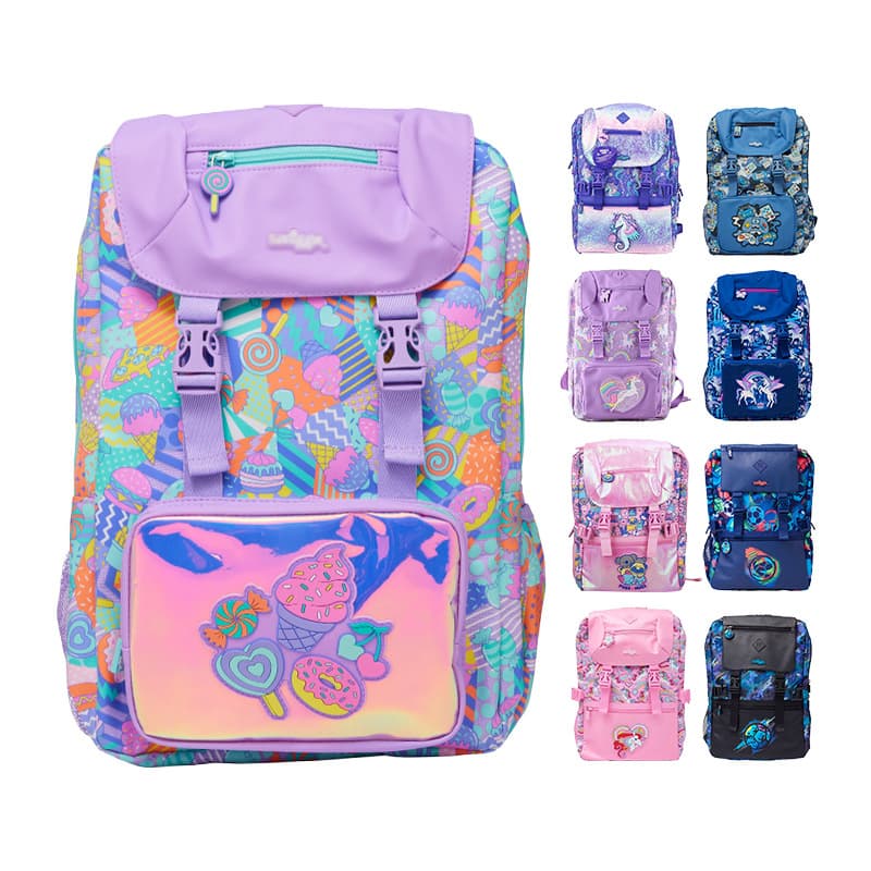 Smiggle Kids Backpack for Girls, Cartoon School Bag, Large Capacity, High Appearance, Cute Backpack