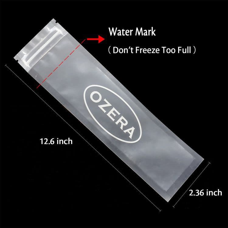 In Stock DIY Ice Pop Bags, Three-Side Seal Zipper Bag, 6*22 Self-Sealing Ice Lolly Bag, Transparent Customizable