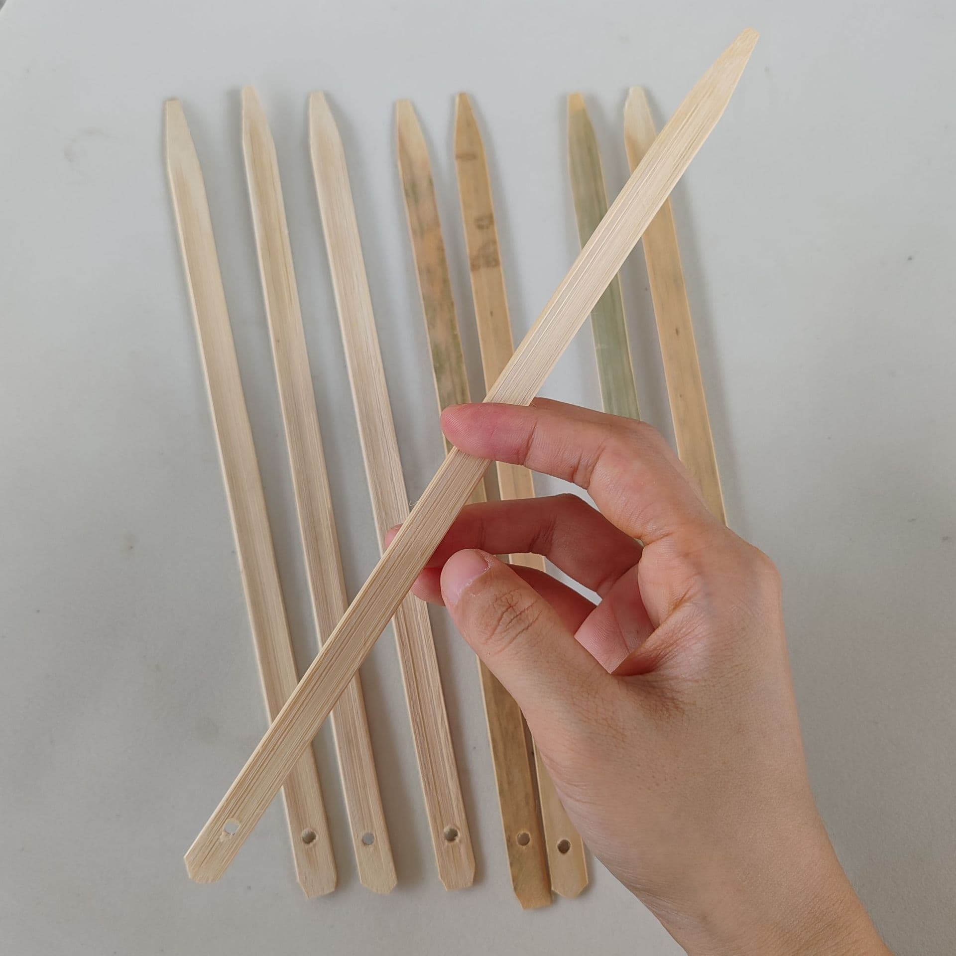 Handmade bamboo fan handle fan bone bamboo fan diy material package auxiliary materials Chinese style artistic group fan bamboo handle