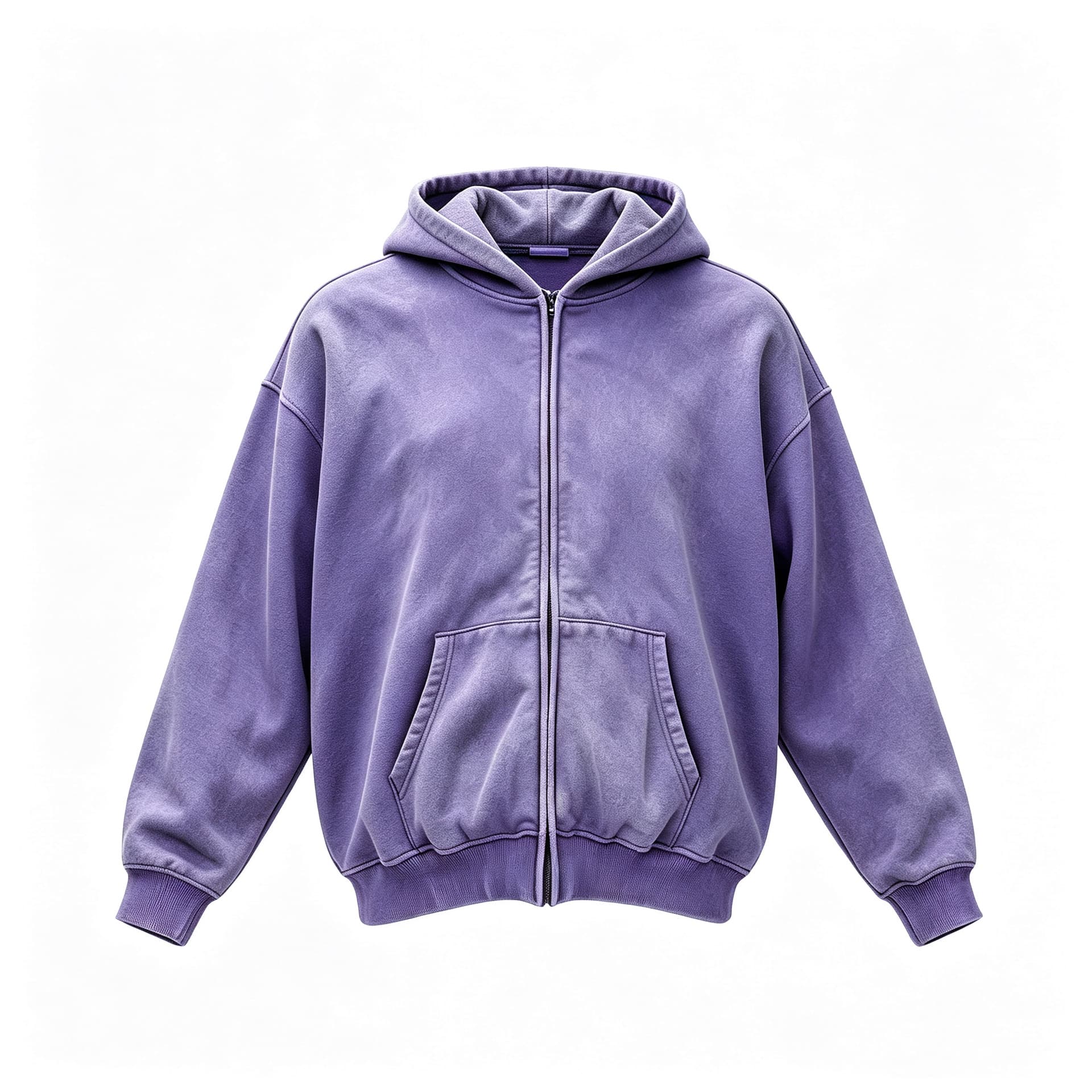 400g Washed Snowflake Fabric Vintage American Retro Washed Fabric Zip-Up Hoodie Wholesale Loose Fit