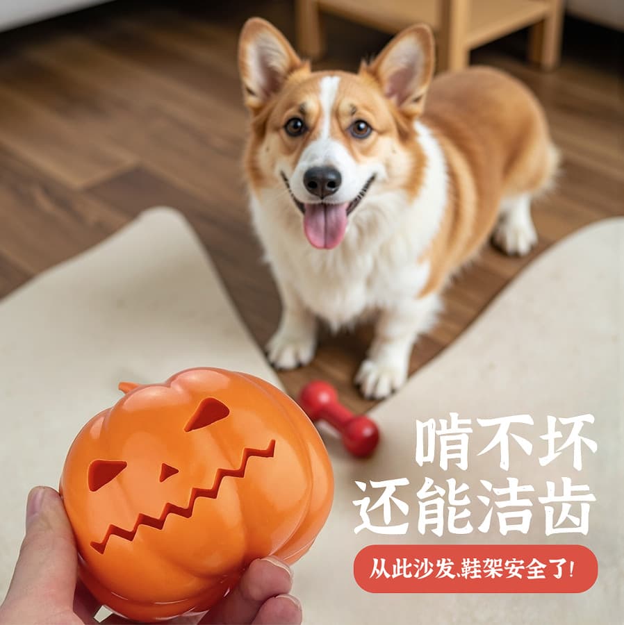 Halloween Dog Toy TPR Pumpkin Toy New Dog Chew Toy Small Dog Boredom Relief Toy Custom