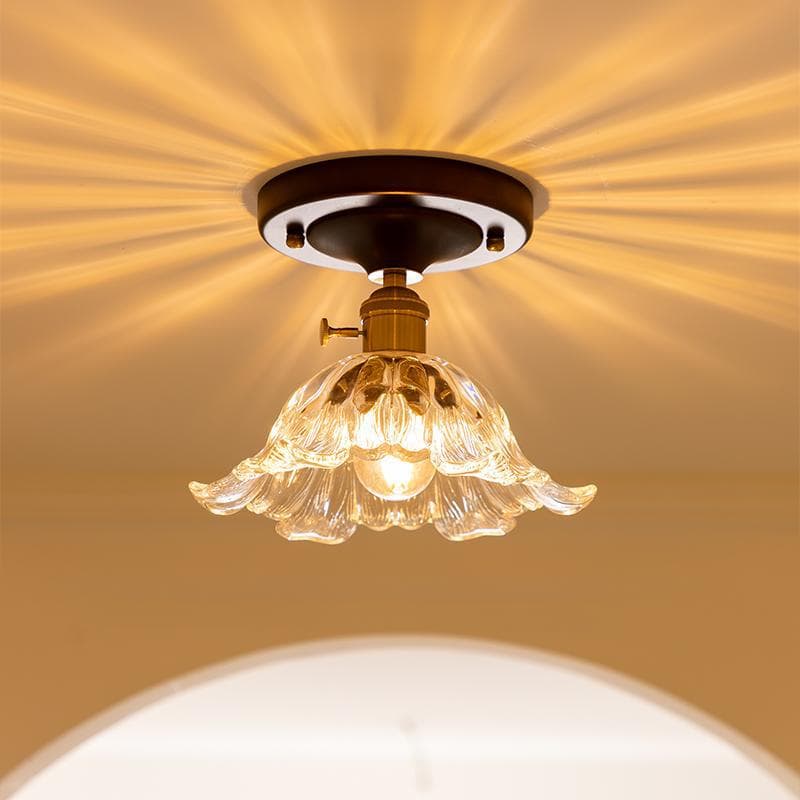 Vintage French Corridor Ceiling Light, Chinese Retro Style Simple Glass Porch Light, Entrance Hallway Light casagd