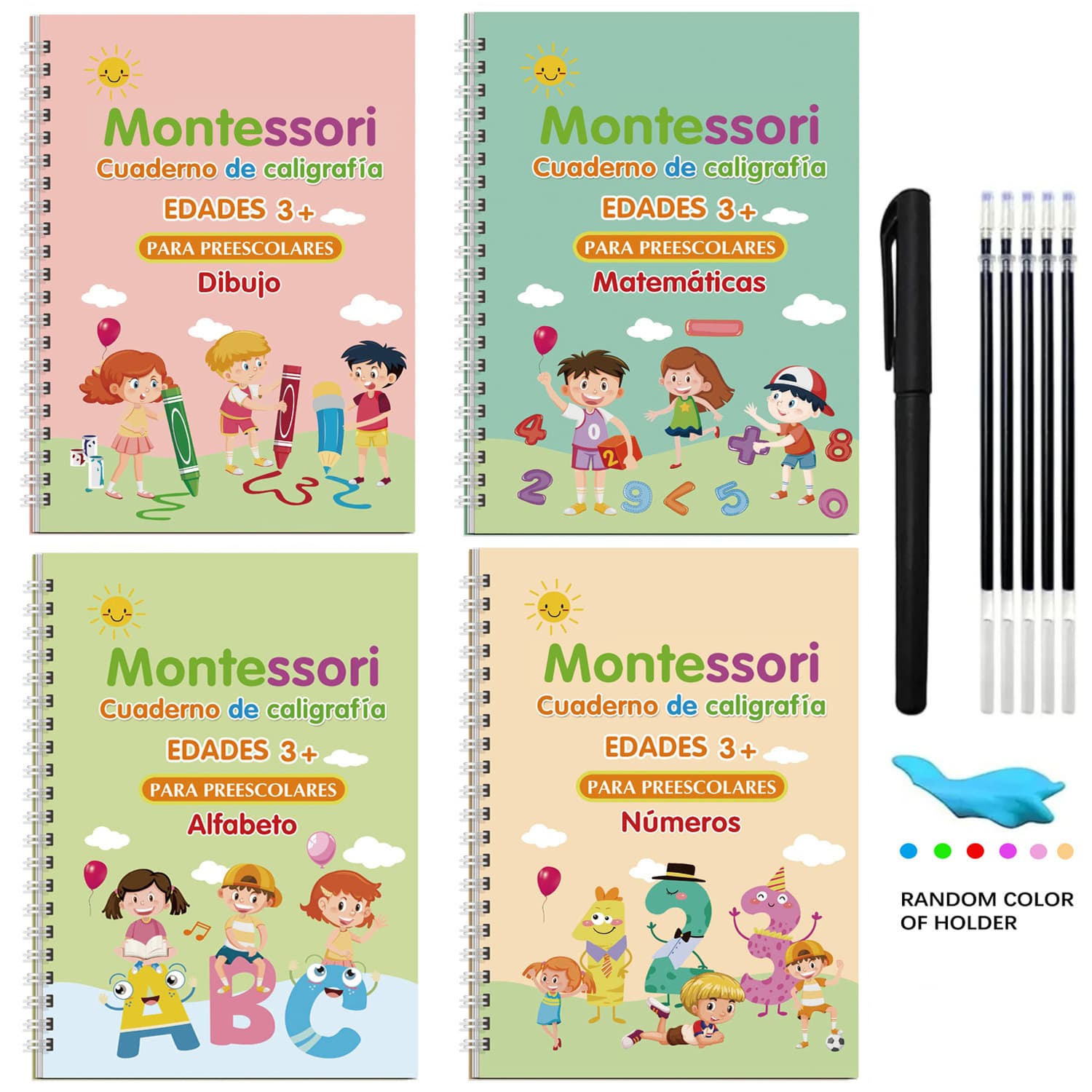 In Stock Cross-border Amazon Children's Grooved Pen Control Training Book English French Arabic Letters and Numbers Handwriting Practice Copybook