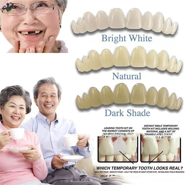Cross-border dentures, realistic dentures, dental stickers, temporary decorations, malleable denture props, denture gel holes