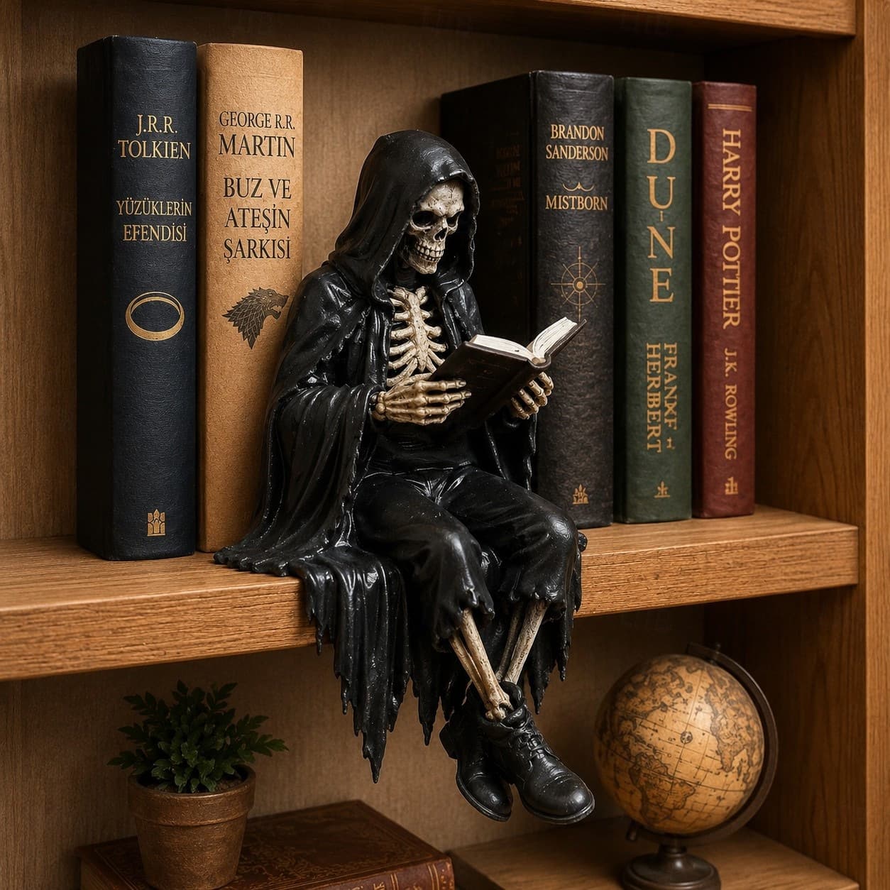 Cross-border New Arrival Ancient Chinese Scholar Halloween Cloak Scholar Resin Craft