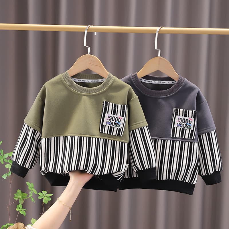 Boys' Streetwear Hoodie Spring/Fall 2025 New Children's Autumn Top Long-Sleeve Cool Base Layer