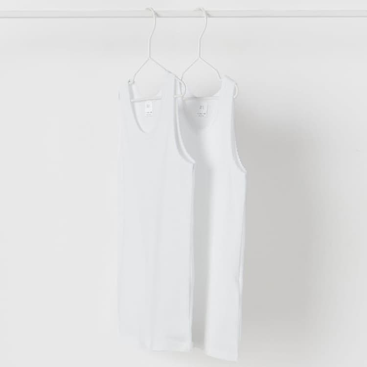 Children's Cotton Sleeveless Top for Girls, Solid Color Ribbed Cotton T-Shirt, Small and Medium-Sized Girls' Tank Top