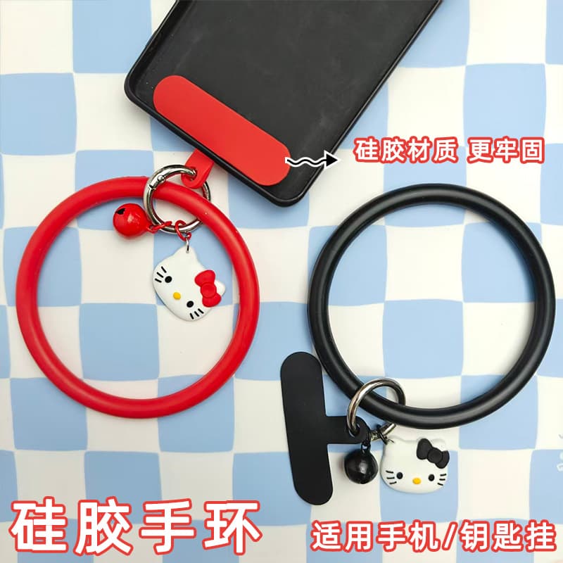 Cartoon bracelet buckle is suitable for all mobile phone cases, portable wrist strap, hand-held loop, hanging ring, anti-lost bracelet