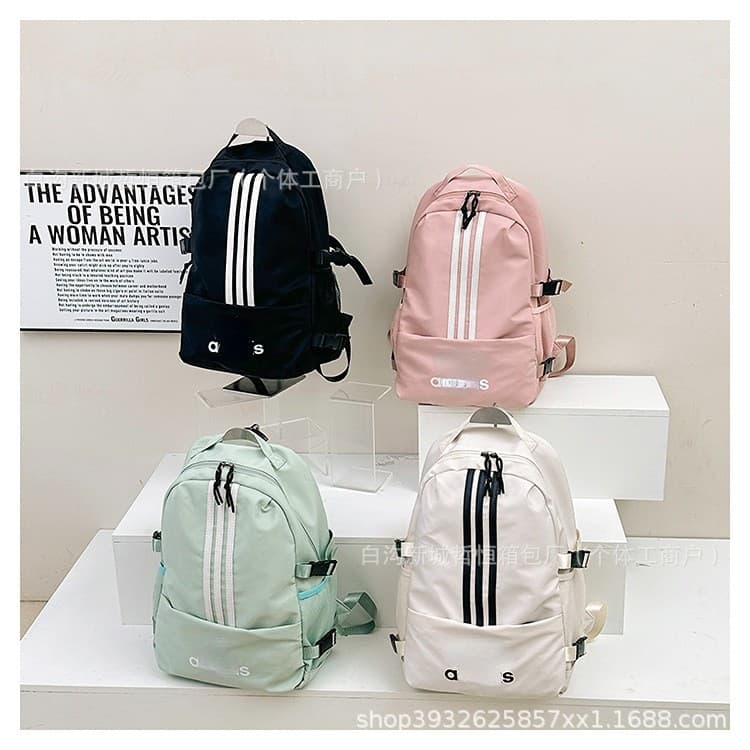 2024 Spring New Adidas Backpack Student Bag Large Capacity Hiking Bag Unisex Bulk Discount