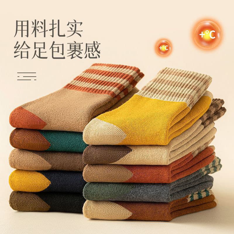 Women's winter anti-freeze terry mid-calf warm autumn and winter men's winter cold-proof extra thick towel terry socks