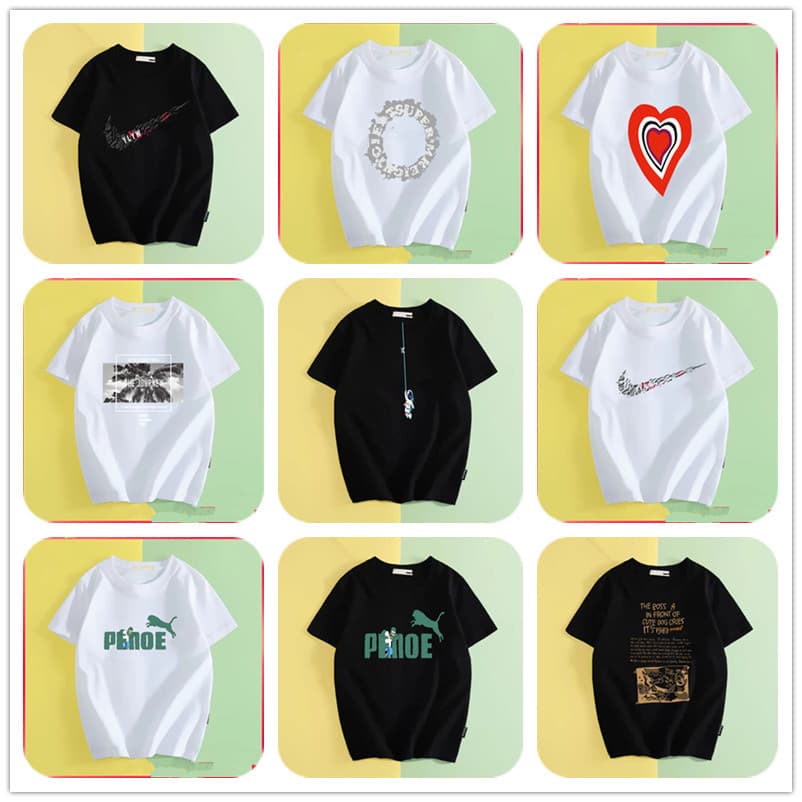 Men's Short Sleeve T-Shirt Pure Cotton Summer Sportswear Casual Loose Fit Printed Tees Breathable Quick Dry Anti UV Anti Bacterial