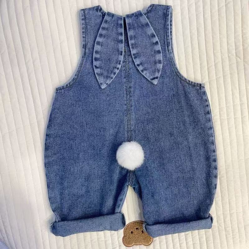 2024 Children's Ins Korean Style Spring/Autumn Jumpsuit Fashionable and Easy to Match Trendy Kids Denim Shorts with Suspenders