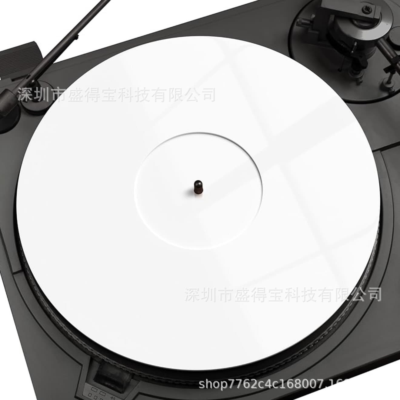 Colored Acrylic Record Mat with Center Sink and Hollowed-Out Design, 12-inch 3mm Vinyl Record Mat for Turntables