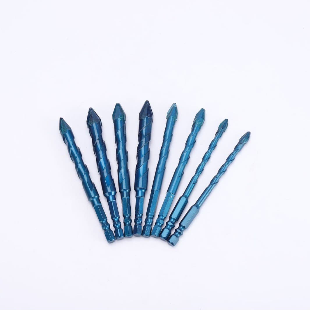 Eccentric Drill Bit for Tiles, Ceramics, Glass, Concrete Dry Drilling, Hexagonal Shank Alloy Multifunctional Triangular Drill