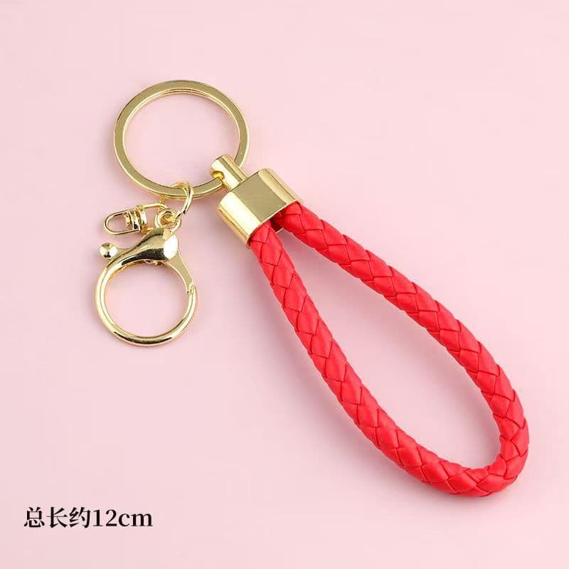 Creative alloy head braided rope keychain pure alloy round dragon buckle pendant accessories car keychain manufacturer wholesale