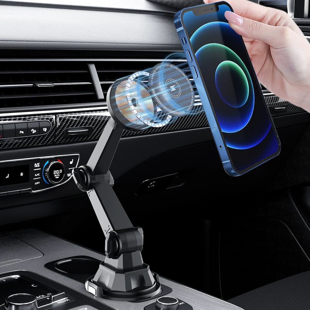 Wireless charging cup holder, water cup holder, strong magnetic navigation rack, car mobile phone holder, car cup holder