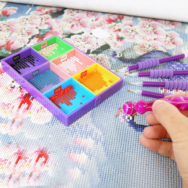 New Style Painting Flip Drill Plate DIY Multi-functional Funnel Drill Dot Tray Dot Pen Sieve Tool Set