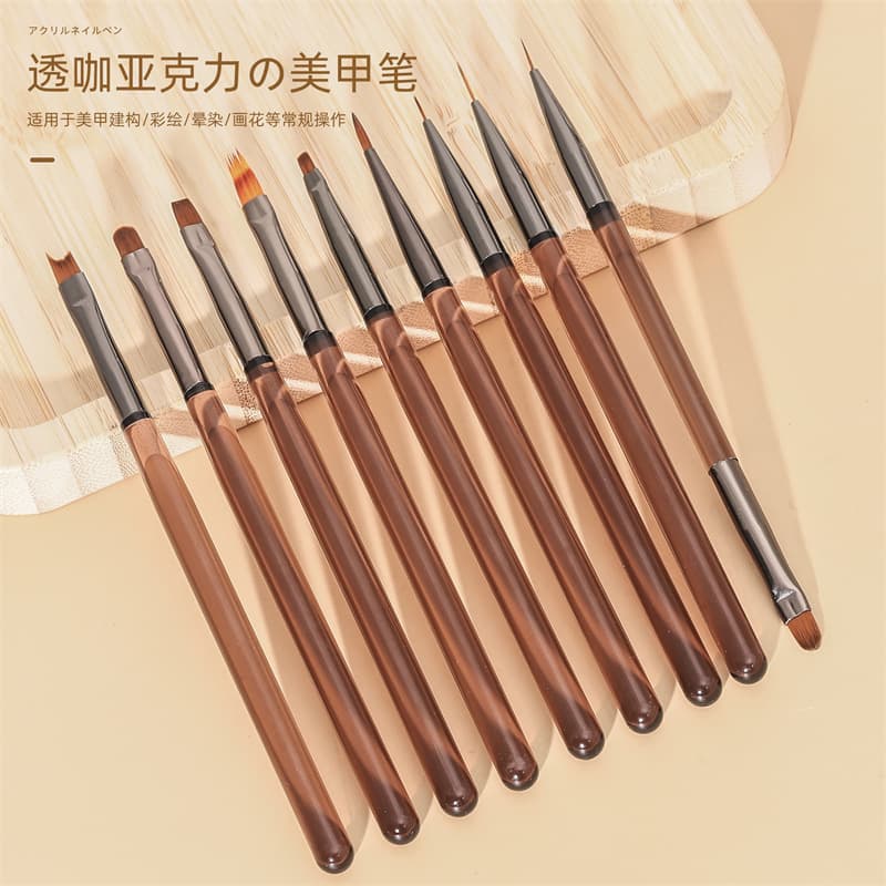 Japanese nail pen brush sweep pen construction pen semi-transparent rod phototherapy painted line pen gradient pen factory direct sales