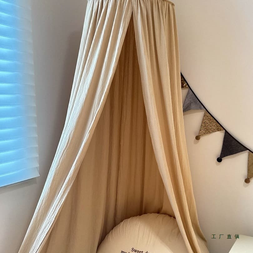 Crib Dome Canopy Nordic Ins Style Kids Room Tent Playhouse Decorative Washable Cotton Open Door Bed Canopy