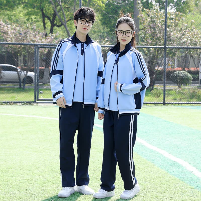 Spring and Autumn Middle and High School Student Uniform Three-Piece Set, Elementary Class T-Shirt and Long-Sleeve Set for Sports Events Team Wear