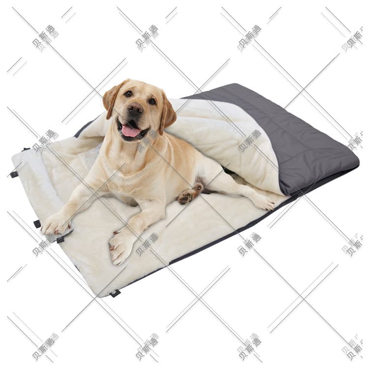 Cross-border Amazon Factory Source Fall/Winter Pet Warm Sleeping Bag, Waterproof Dog Bed with Pillow, Dog Sleeping Bag Mat