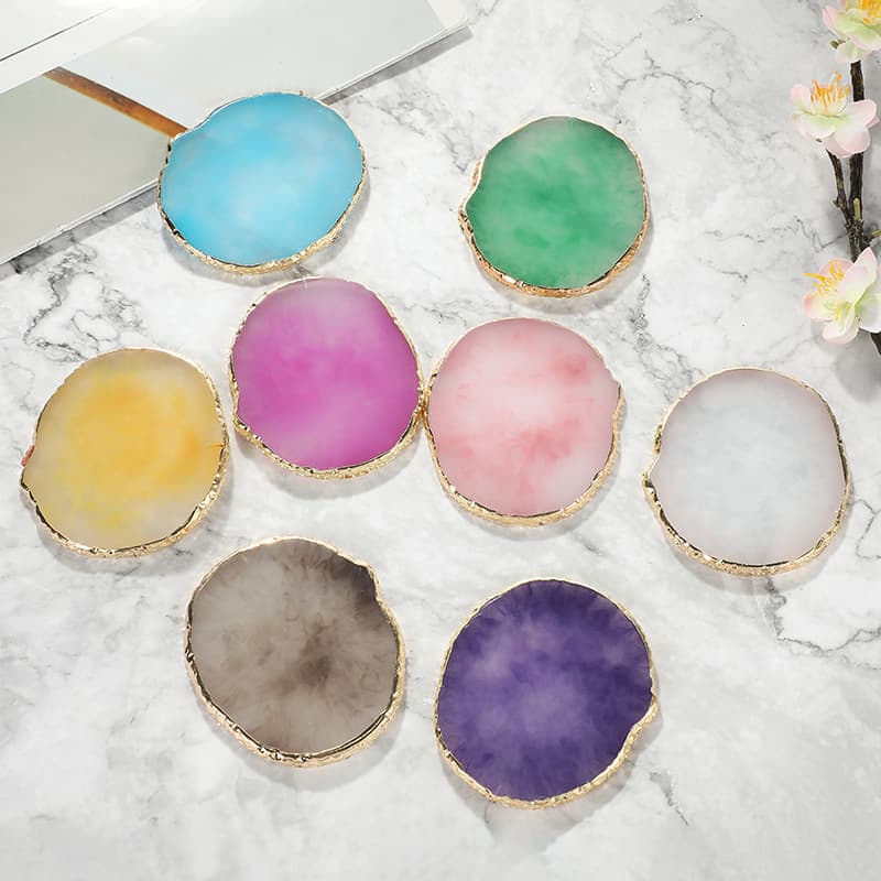 Gold-rimmed resin nail art palette, display board for press-on nails, photo prop, dedicated palette for nail polish and painting