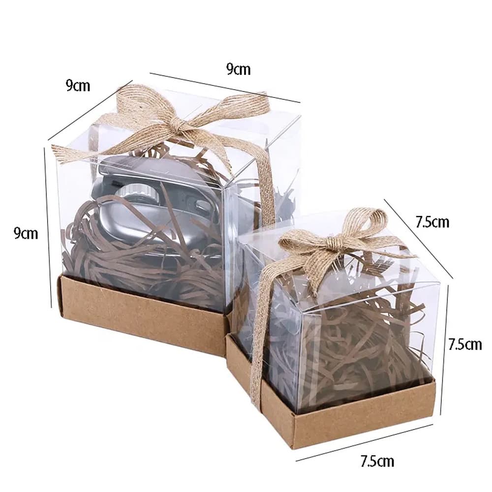 Cross-border PVC/PET transparent box wedding souvenir packaging box kraft paper wedding candy gift box return gift small gift box