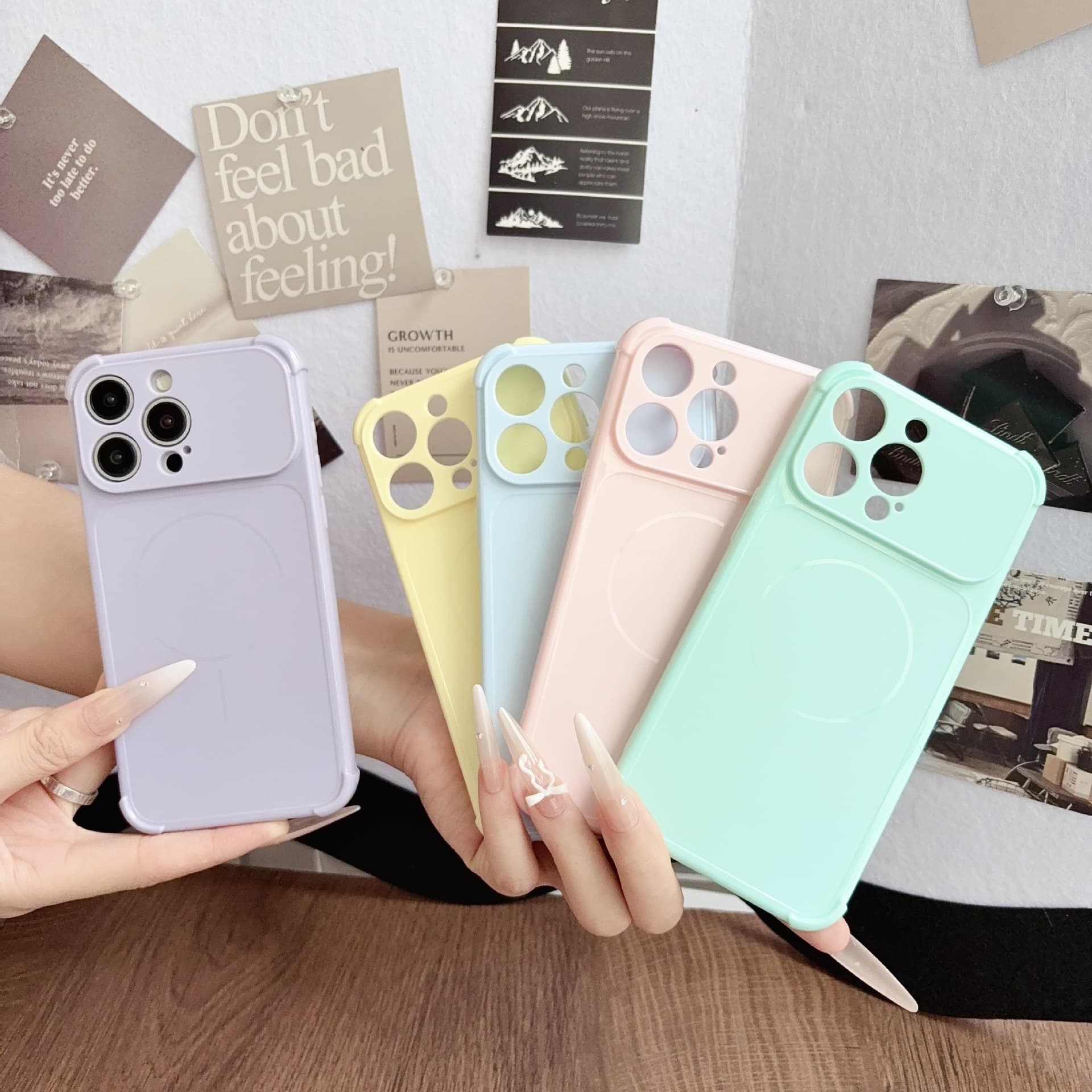 Four-corner drop-resistant iPhone 17 Pro Max soft case, solid color Apple 16 skin-feel 14/13 protective case TPU
