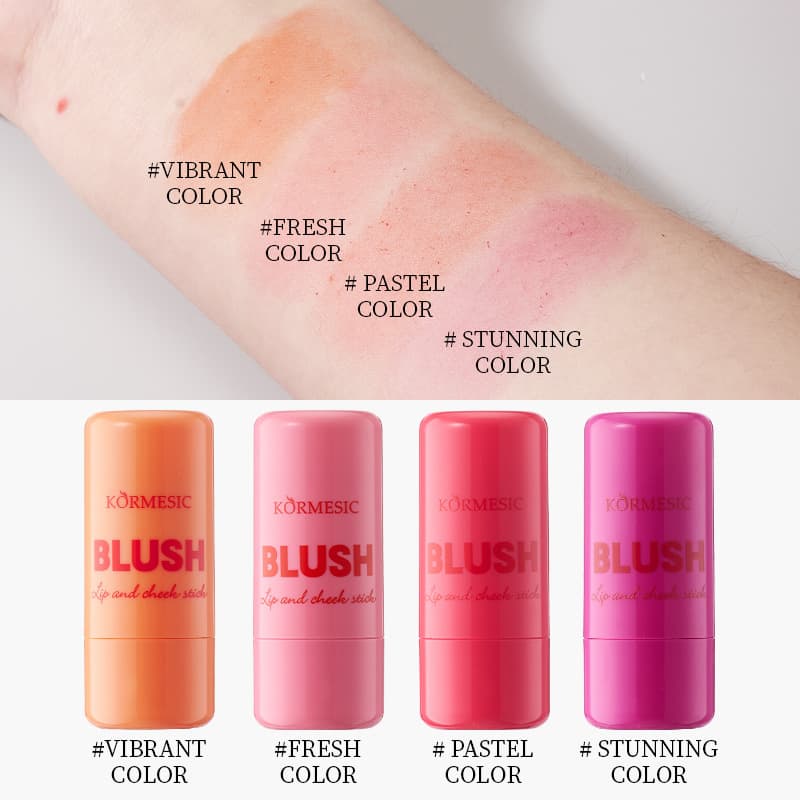 KORMESIC Cross-border Jelly Blush Stick Moisturizing for a Healthy Glow Long-lasting Fade-resistant Affordable