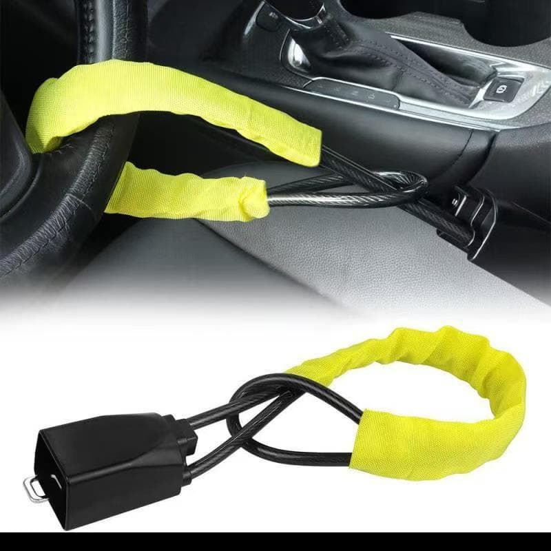 New Car Steering Wheel Lock Anti-Theft Universal Seat Belt Steel Cable Lock Cross-Border